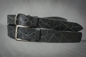 Black Leather Belt 38mm/43mm | Men Women | Handcrafted | Personalization Available