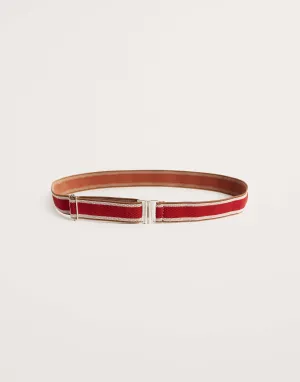 BR Shiba stripe belt in red