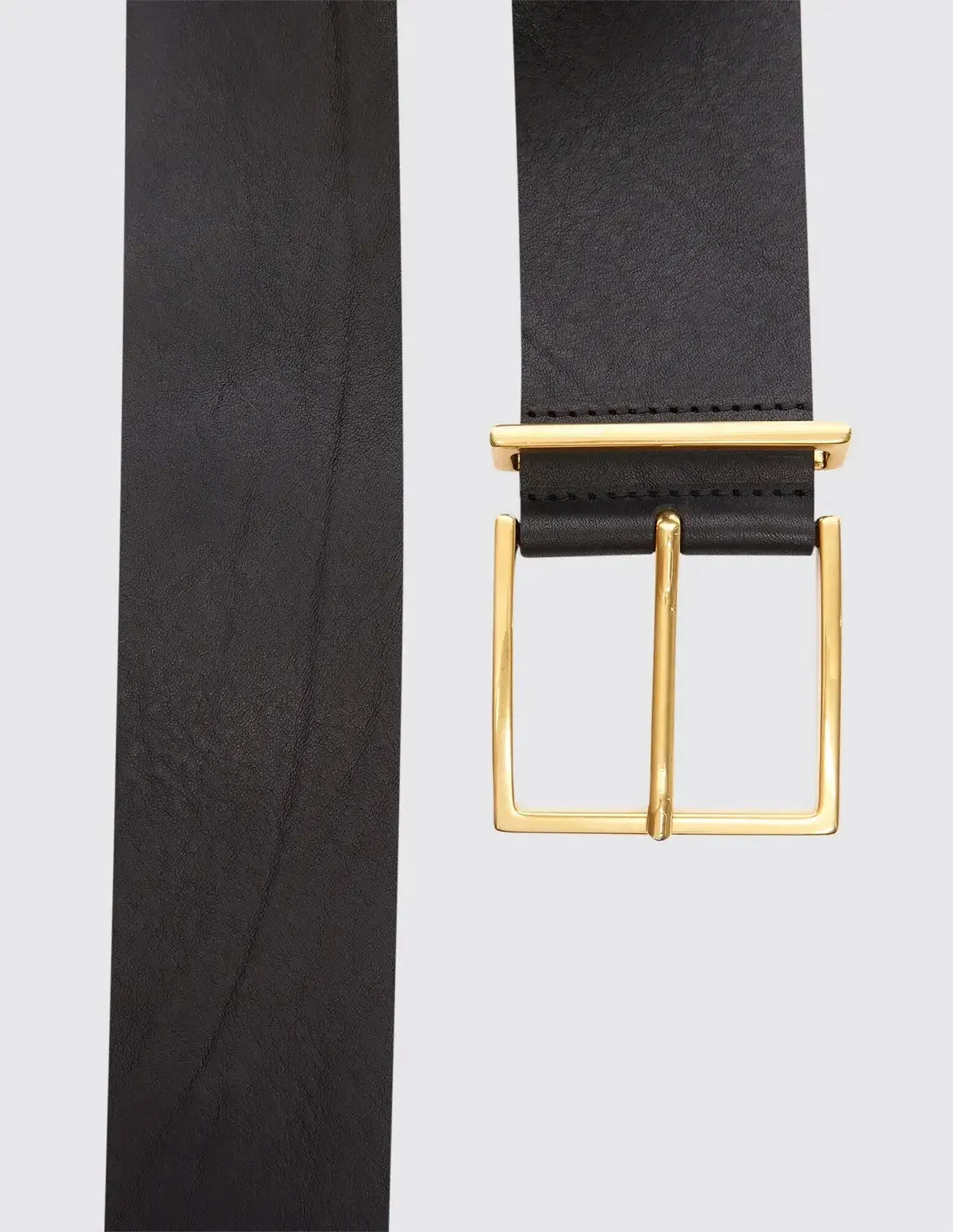 Cameron Wide Leather Belt Black