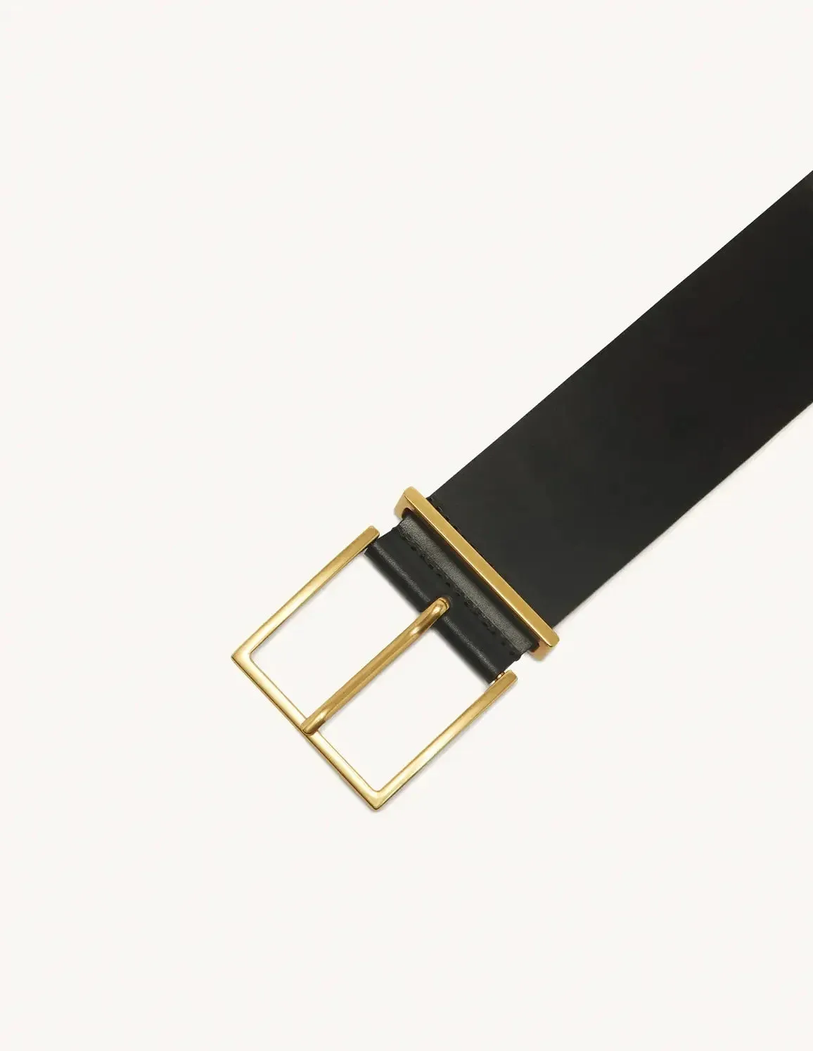 Cameron Wide Leather Belt Black