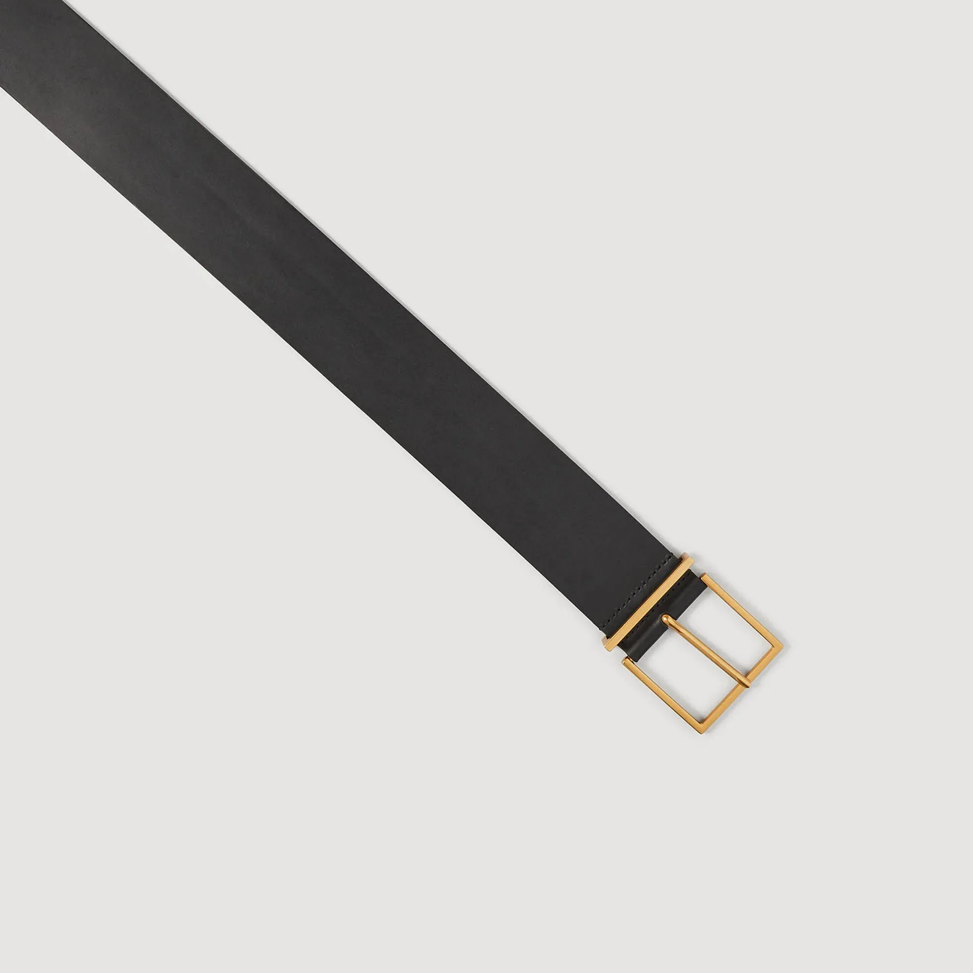 Cameron Wide Leather Belt Black