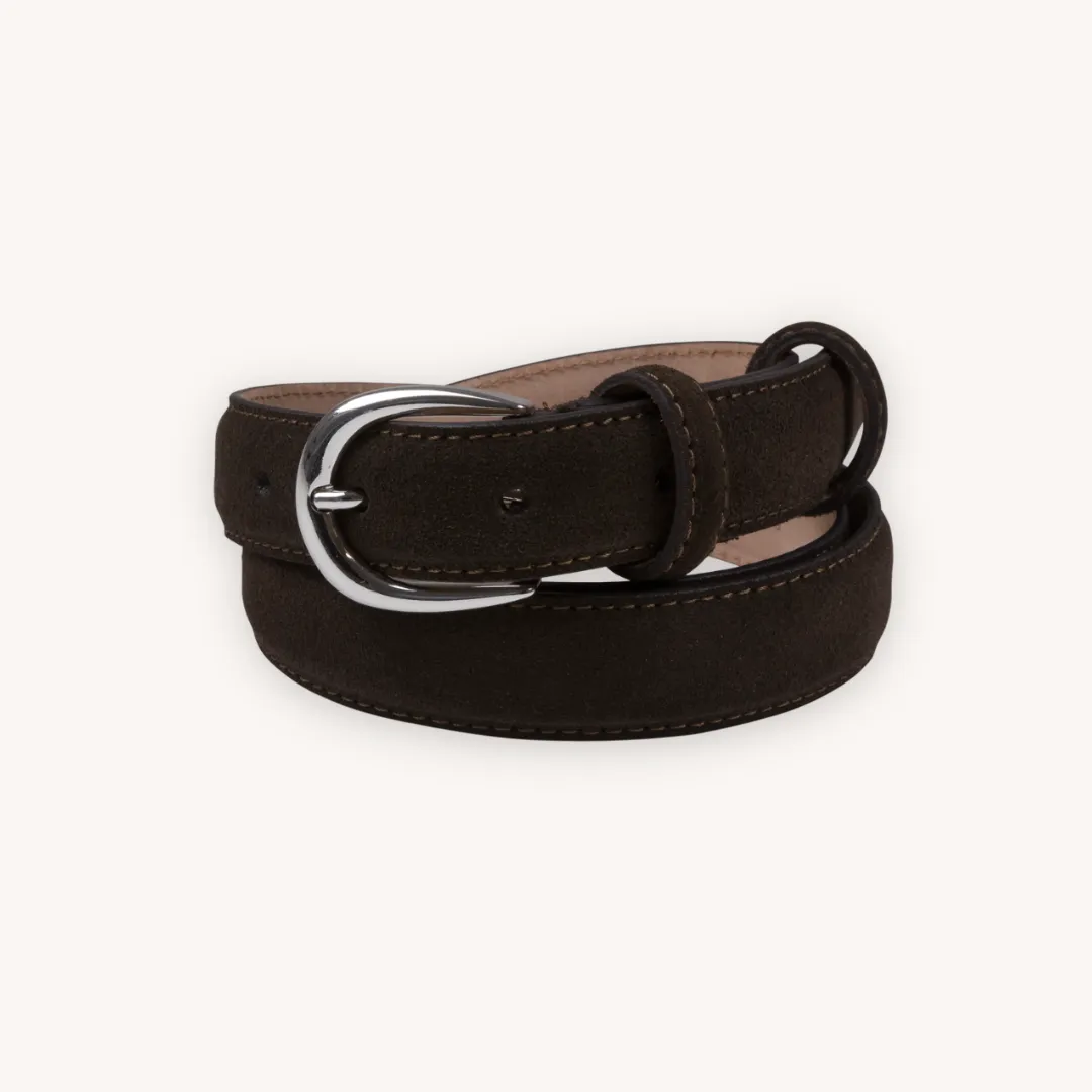 Dark Brown Suede Belt