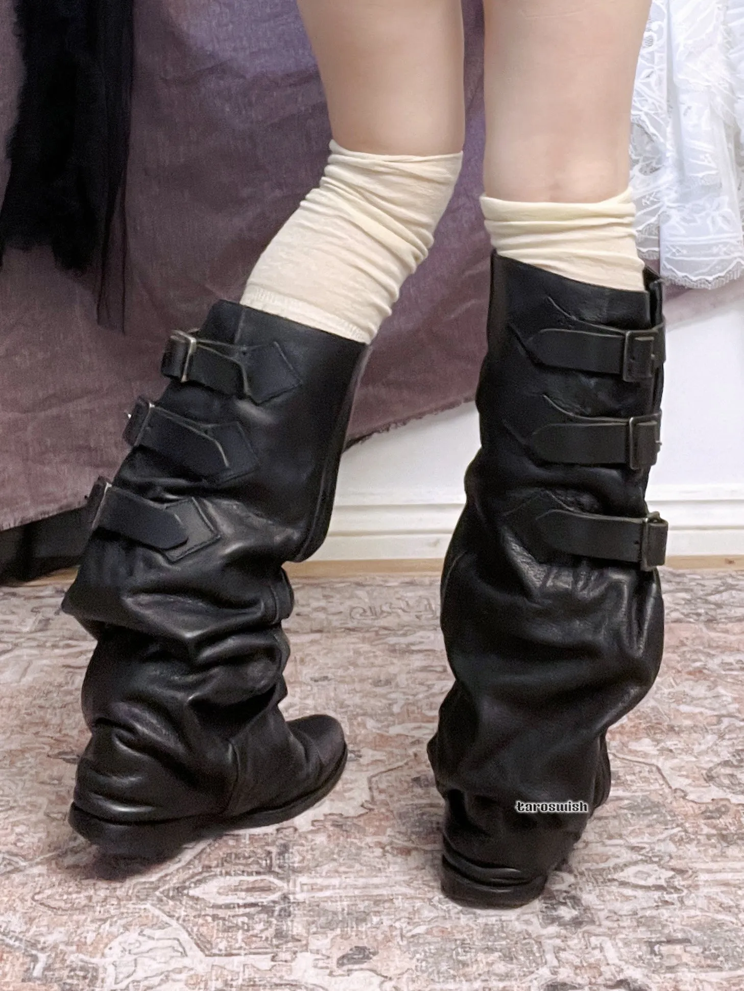  genuine leather boots Size S