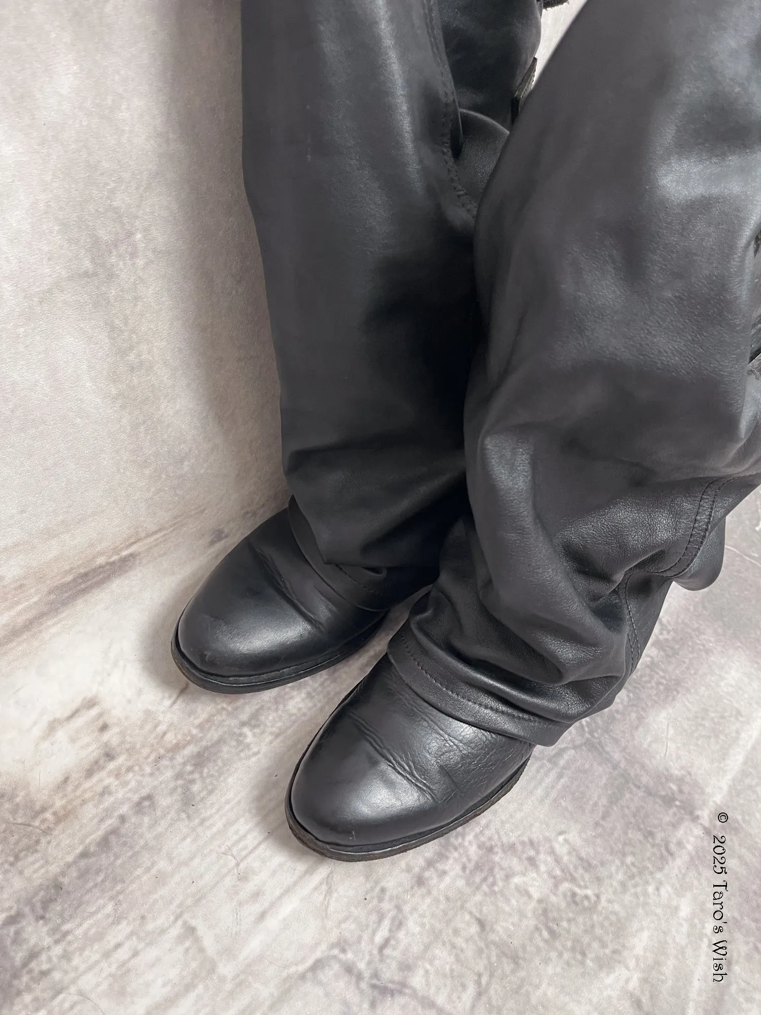  genuine leather boots Size S