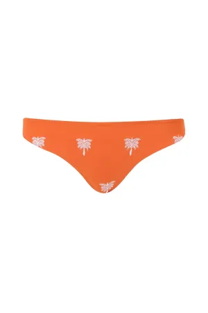 Guava Embroidered Bottom / Orange Lilac Polka Palms