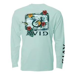 Hibiscus Honey AVIDry 50  UPF - Seafoam