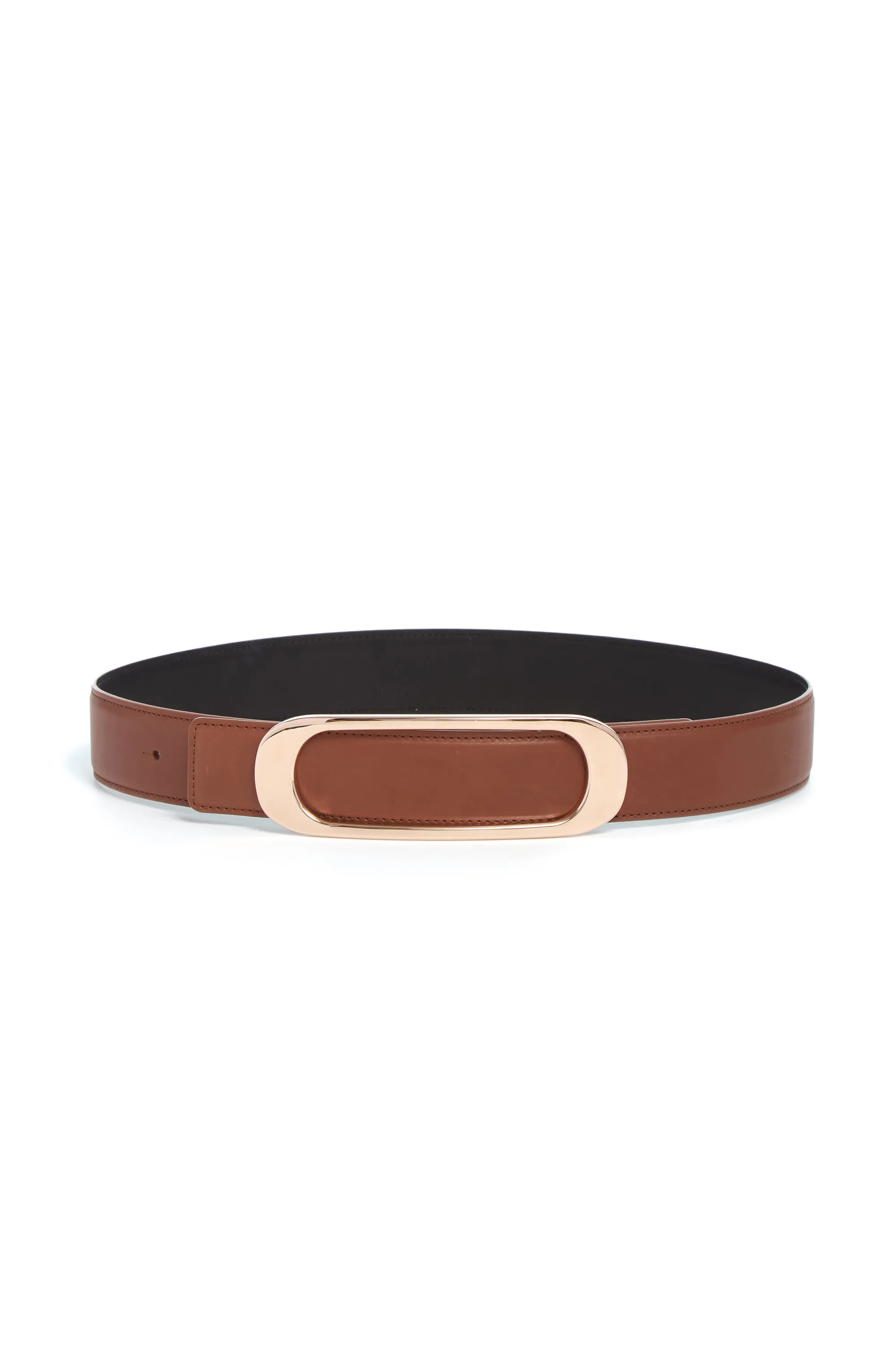 Medium Timon Reversible Belt in Cognac & Black Leather
