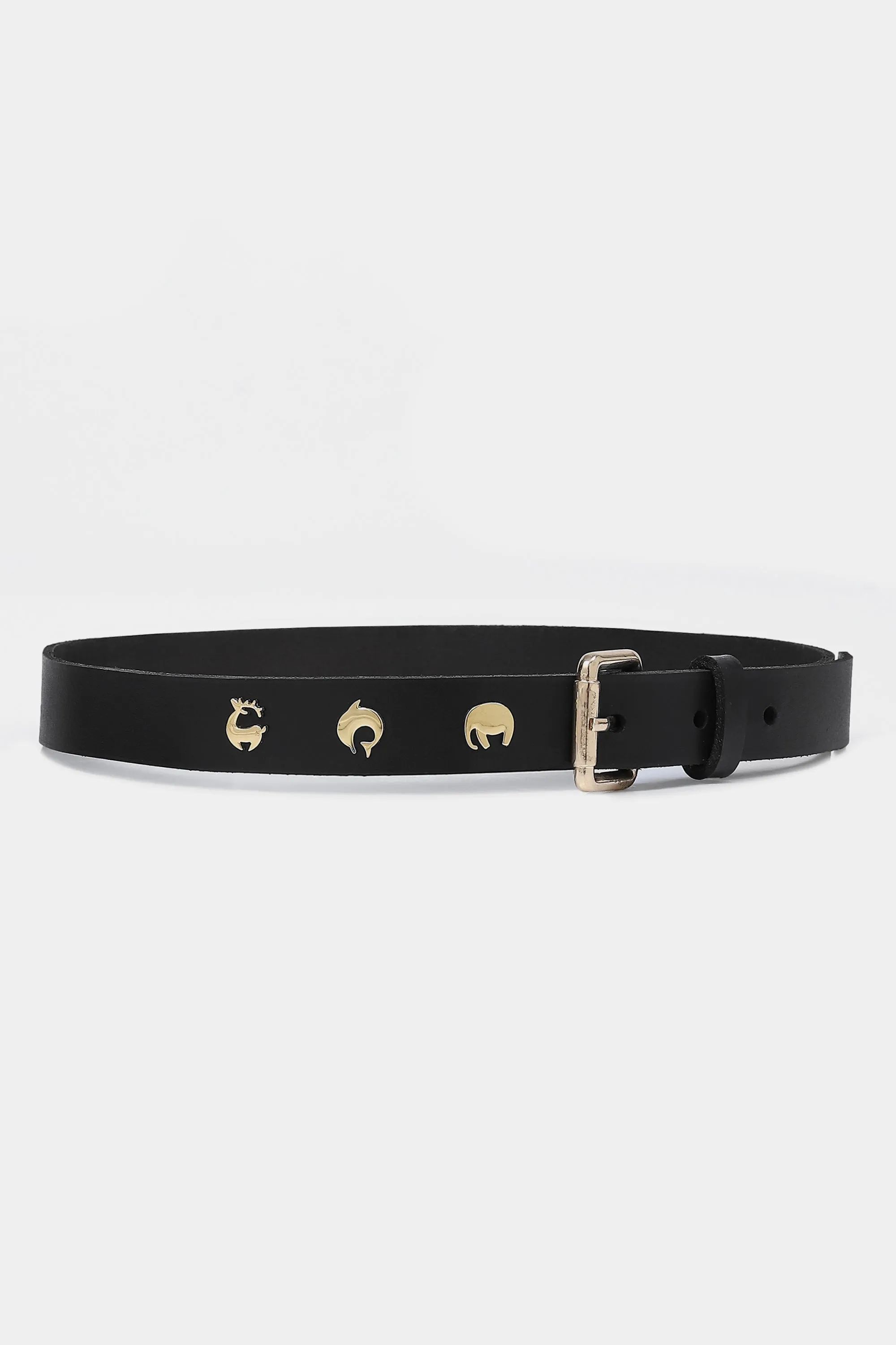 Noir Iconopin Buckle Belt