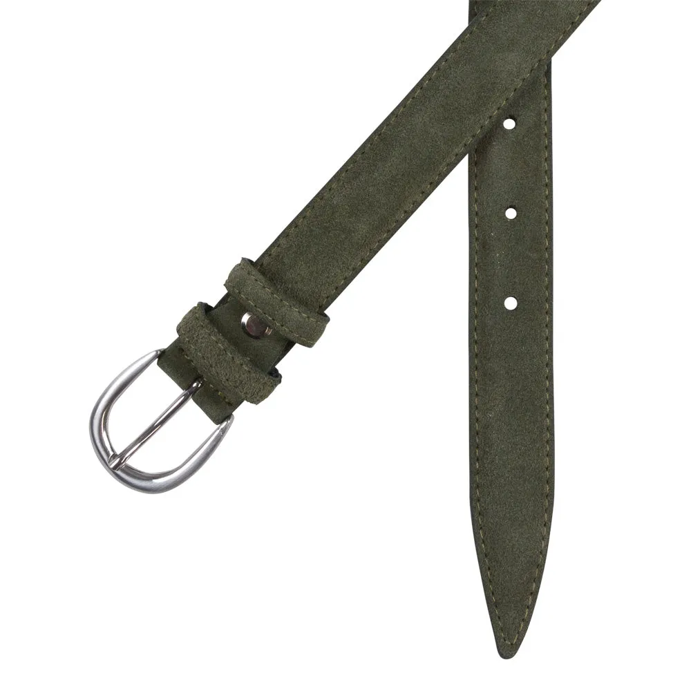 Olive Green Suede Belt