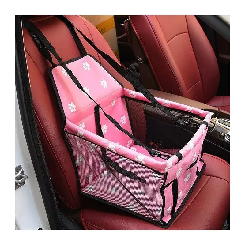Pet Mesh Car Seat Booster: Stylish Travel Comfort for Small Dogs