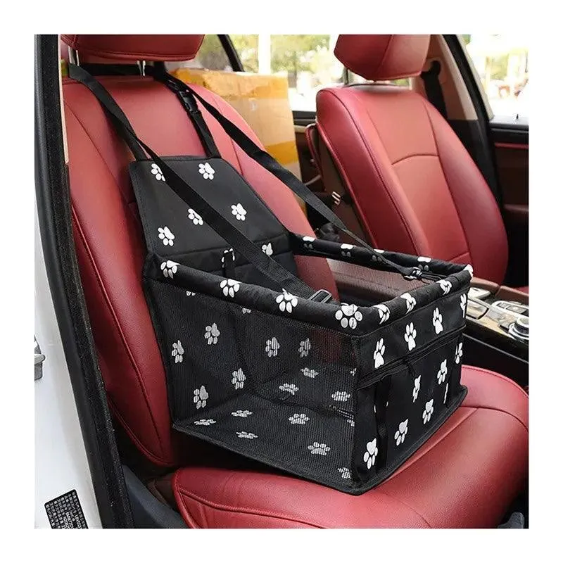 Pet Mesh Car Seat Booster: Stylish Travel Comfort for Small Dogs