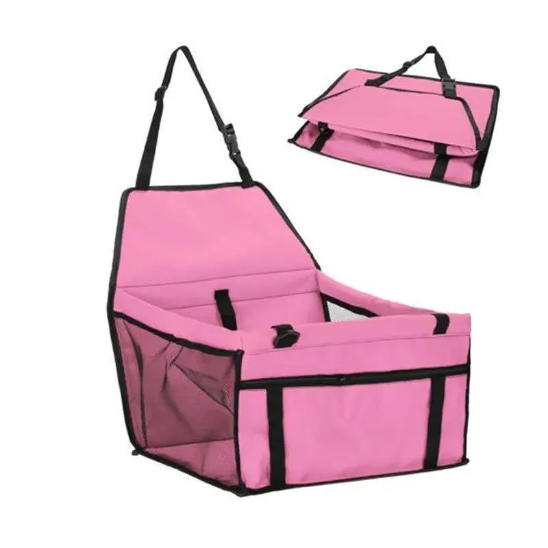 Pet Mesh Car Seat Booster: Stylish Travel Comfort for Small Dogs