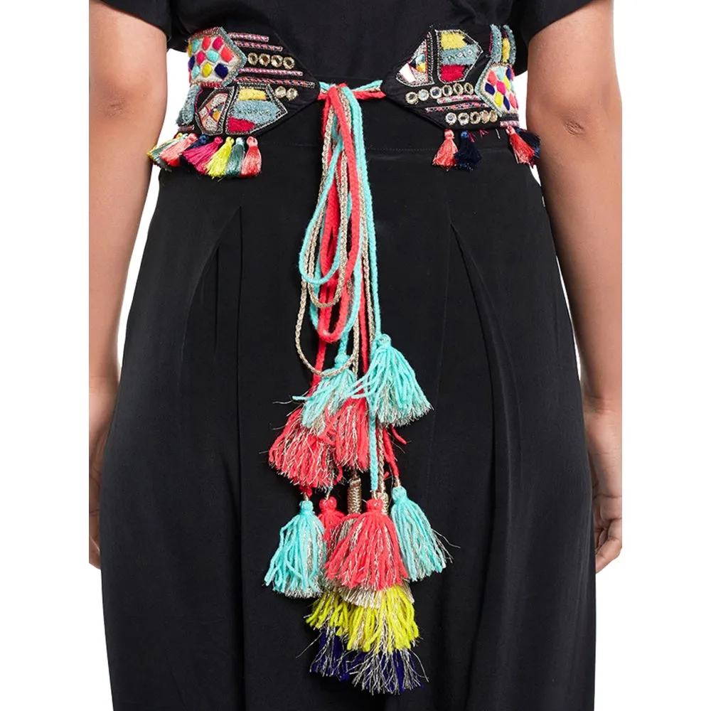 PS Accessories by Payal Singhal Payal Singhal Multi-Color Embroidered Belt