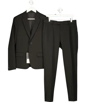 River Island Black Skinny Fit Tailored Blazer And Trouser Suit UK XS/S