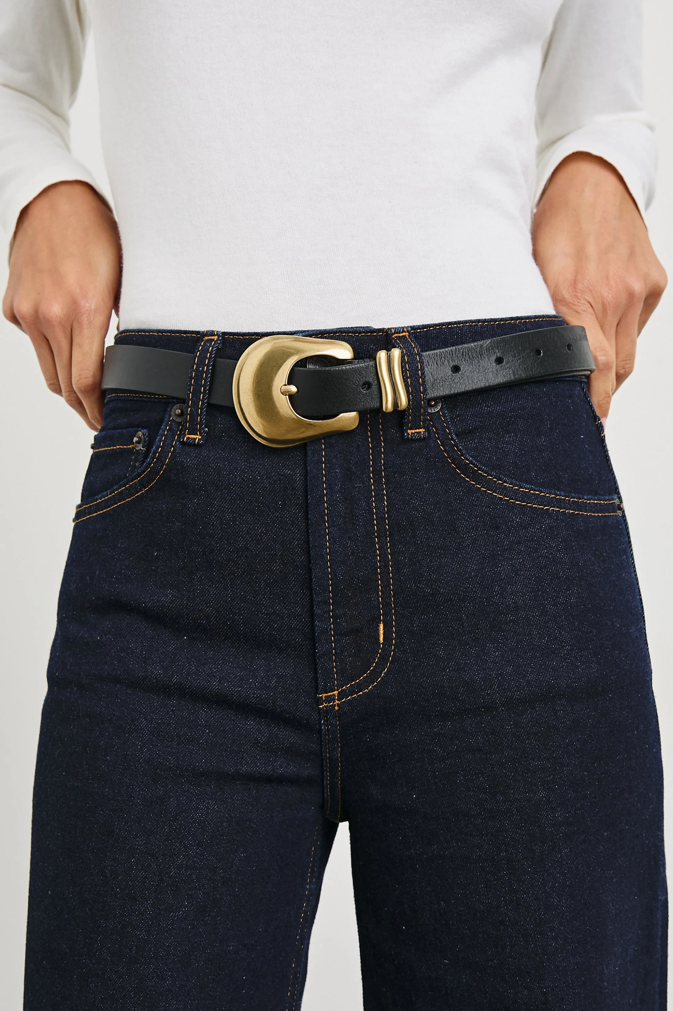 RODEO BELT - BLACK GOLD