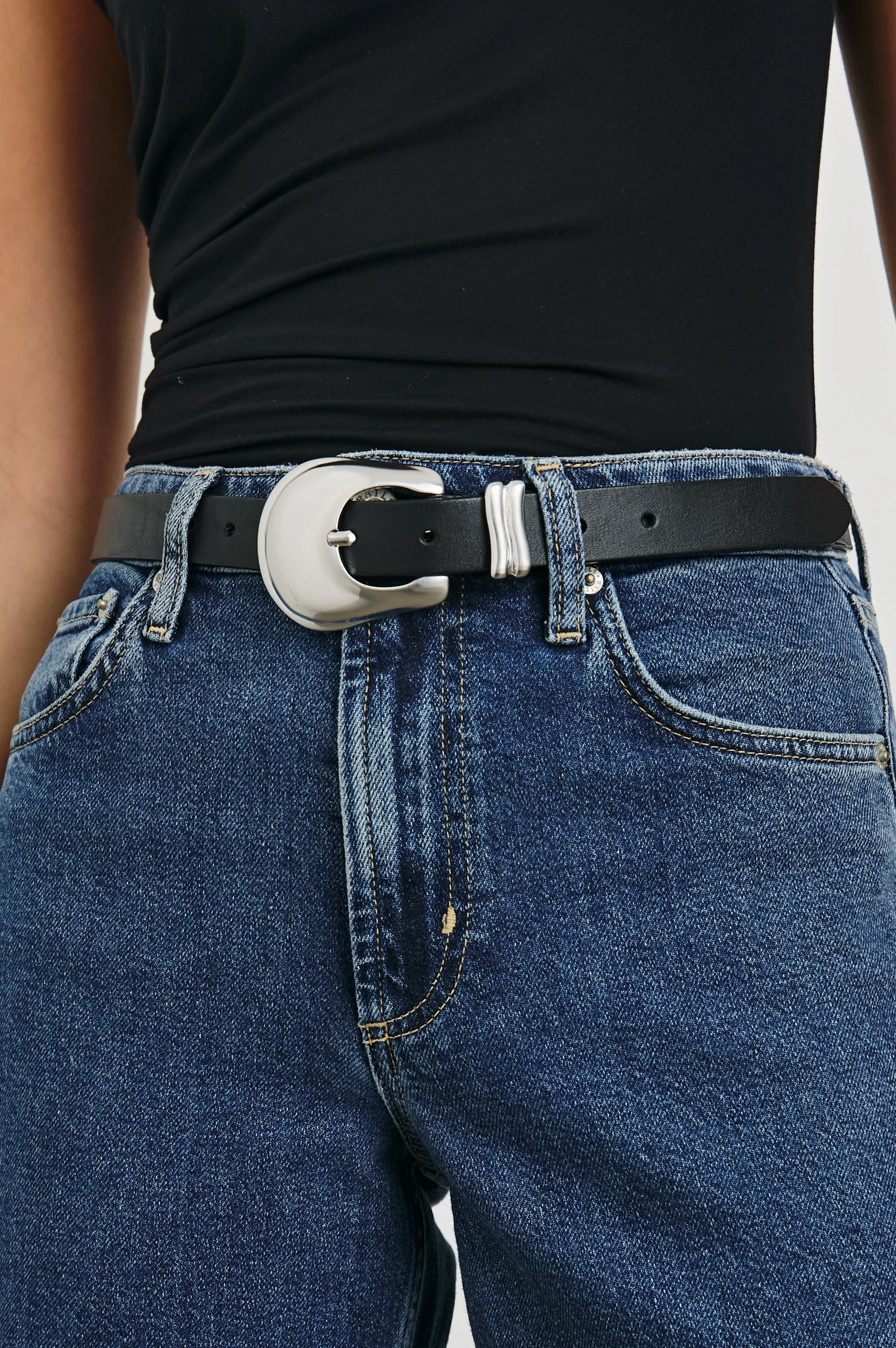RODEO BELT - BLACK SILVER