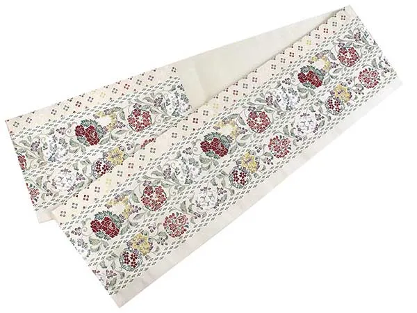 Women's Tailored Washable Japanese Kimono Fukuro Obi Belt - Beige