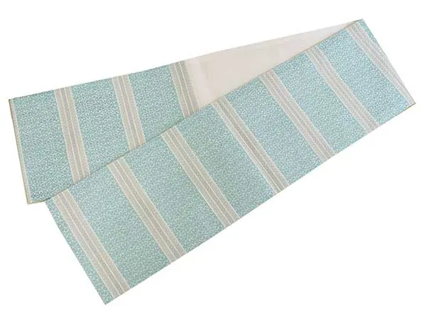 Women's Tailored Washable Japanese Kimono Fukuro Obi Belt - Light Blue Green