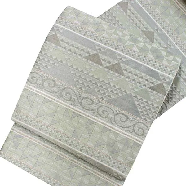 Women's Tailored Washable Japanese Kimono Fukuro Obi Belt - Light Gray